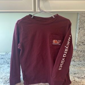 Vineyard Vines Long-Sleeve Football Whale Pocket Tee